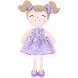 Gloveleya 16 Inch Lavender Daisy Plush Doll with Basket – Soft Baby Girl Cuddle Toy Gift