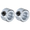 sourcing map 2pcs Set Screw Collars 1/4" Bore Carbon Steel