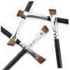 Healeved 10pcs Mini Makeup Brushes Set Wooden Handles Eyebrow Face