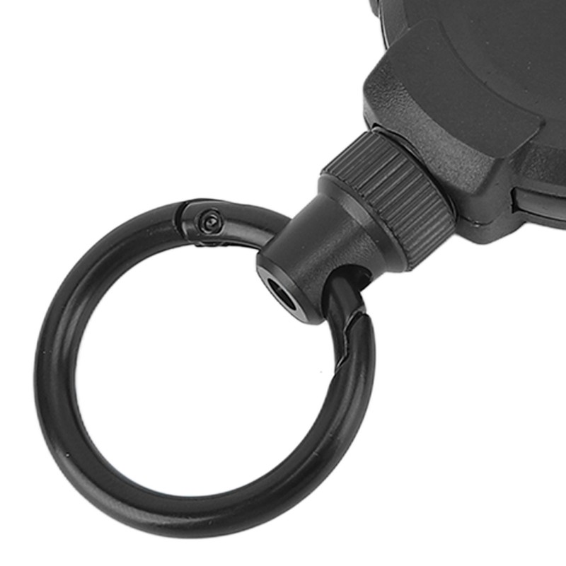 Magnetic Retractable Keychain Stainless Steel Wire Easy Pull Buckle Carabiner