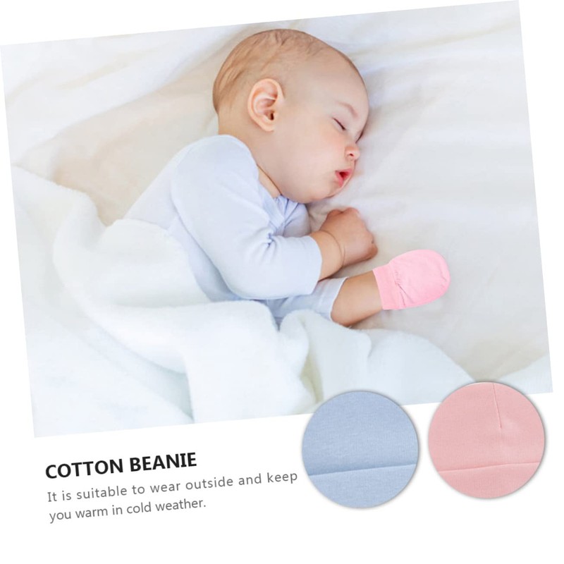 Baluue 1Set Hat Scratching Gloves Soft Caps for Boys for