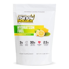 Ryno Power Hydration Fuel Electrolyte Drink Mix 2lb (20 Servings) 'Lemon Lime' - Advanced Electrolyte Formula + BCAA's - Gluten Free - Sustained Energy and Muscle Recovery