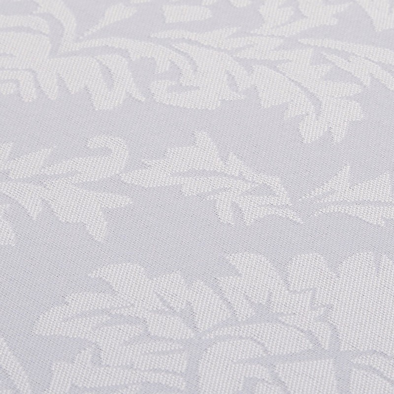 Violet Linen European Damask Design Tablecloth White 60" by 84"