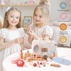 Wooden Make-Up Play Set Girls Vanity Case Wooden Children's Make-Up