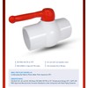 Midline Valve 482T300 PVC Ball Valve Red T-Handle Water Shut-Off