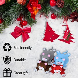 Cat Coasters 4PCS, Cat Gifts, Cat Gift for Cat Lovers, Cute Coaster, Cat Home Deco, Cat Mom Gift, Funny Cat Gifts, Insulation Coaster Coffee and Tea Coaster Desktop Gifts (Color 2-4pcs)