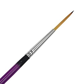 Blazin Brush Script Liner 3 XL Face Paint Brush Professional Face Painting Brush, Taklon Bristles, Purple Handle, Artist Brushes for Acrylic Painting Watercolor Oil Gouache