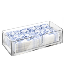 LEVIMETREE Acrylic Paper Towel Holder – 5mm Clear Paper Towel Tray for Bathroom, Kitchen, Countertop | Trifold, Multifold, C-Fold Napkin Dispenser, Guest Hand Towel Holder, 9.85”W x 4.75”D x 2.75”H