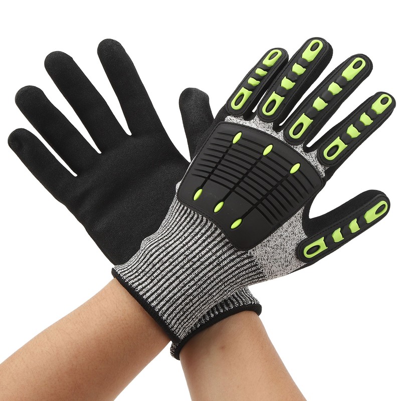 1 Pair Cut Resistant TPR Protective Impact Gloves Men Women