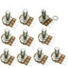 KKHMF 10pcs B50K Top Adjustable Single Turn Knurling Axis Volume
