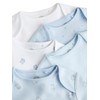 NEXT Kurzärmelige Baby-Bodys mit Bärendesign, 5er-Pack Blau 1 Monat
