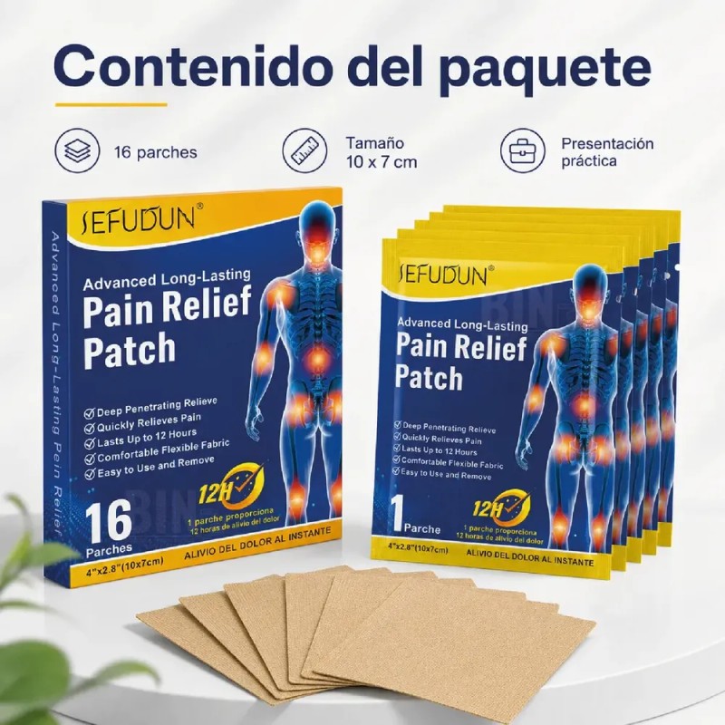 Parches Apoyo Para Alivio Del Dolor Beige