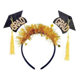Graduation Decorations Hat Headband - 1Pcs Class of 2024 Party Headband Glitter Sequins Star Mini Grad Cap Headbands Mens Hair Band Hair Accessories for Women Graduation Birthday Party Supplies