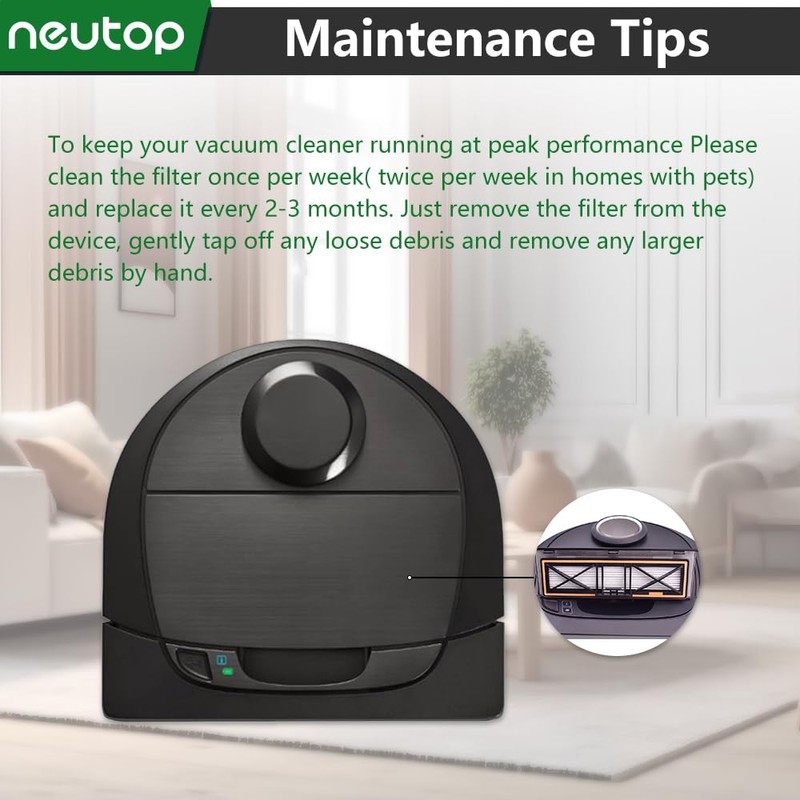 Neutop Orange Replacement H13 HEPA Filters Compatible with Neato D10,