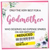 Birthday Card for Godmother, Funny Godmother Birthday Card, Reduced Sticker,
