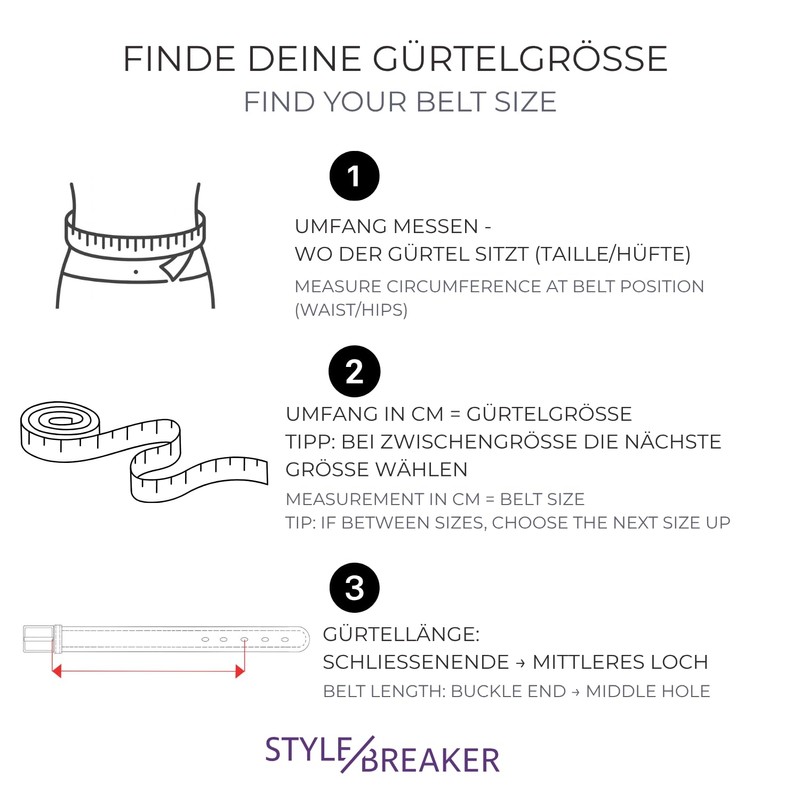styleBREAKER Rivet Belt Unisex with Small Multicoloured Rivets Vintage Belt