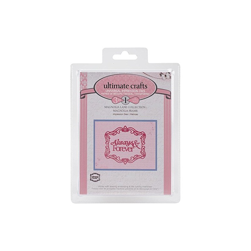 Pessoa Impression Die-Magnolia Frame, 8.6x9x0.1 cm, Black