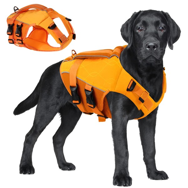 ASENKU Dog Life Jacket with Rescue Handle, Dog Life Vest
