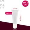 AMORIX 6 Packs Lip Gloss Tubes 5ml White Cap Lip
