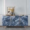 FANCYEASY 15.7"x118" Blue Marble Peel and Stick Wallpaper for Kitchen