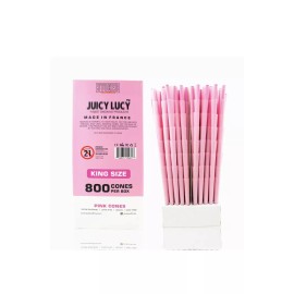 RAW juicy lucy PINK prerolled cone KING size 50PK MADE IN FRANCE +tube+glass tip