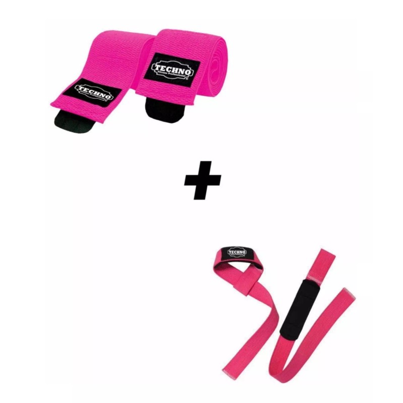 Techno Vendas Rodilla Gym Crossfit + Straps Lifting Correas Classic