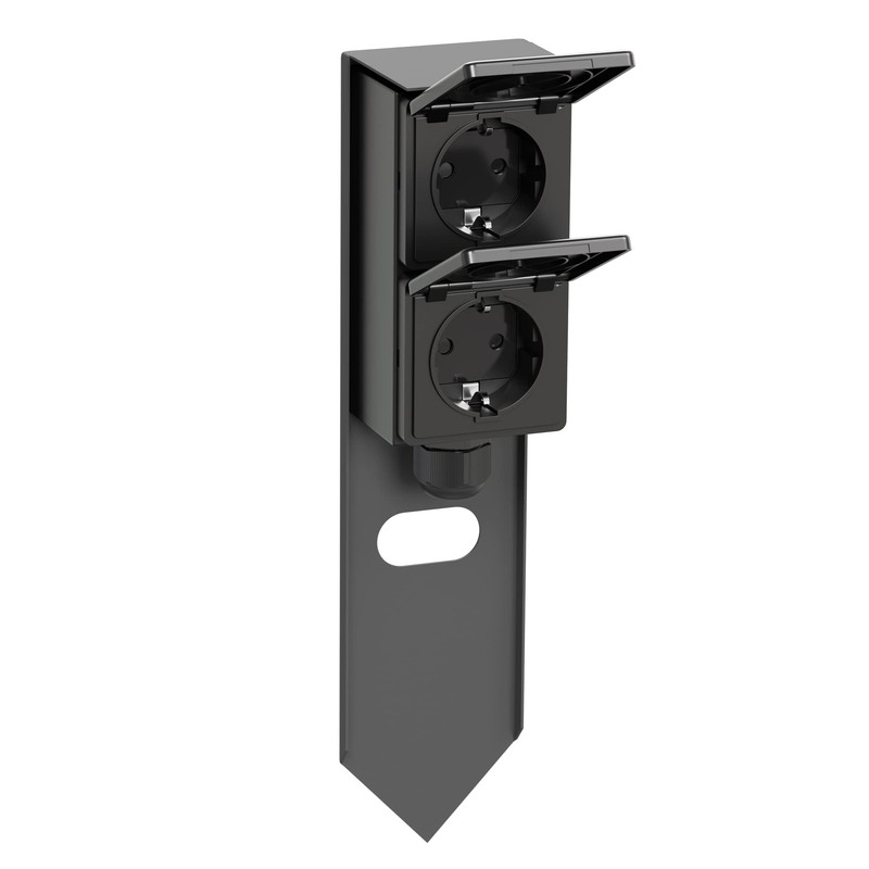 ledscom.de PIWI Garden Socket Column with Ground Spike for Outdoor
