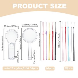 arricraft 30 Pcs of 2 Styles Mini Handheld Magnifying Glass, Small Plastic Handheld Reader Portable Magnifier Bulk for Classroom Students Reading Outdoor Adventure Observation