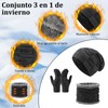 RENDIN Gorros Invierno Bufanda - Guantes Tactiles con Tejido de