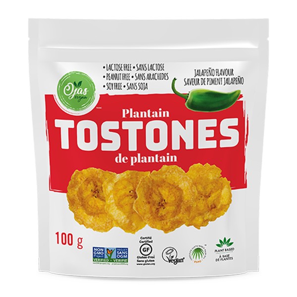 Ojas Vegan Plantain Tostones Jalapen 100g