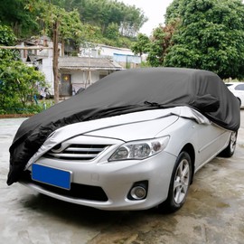 uxcell 3XL Breathable Waterproof Car Cover with Mirror Pockets - All-Season Protection for SUV, Pickup Trucks, Large Vehicles