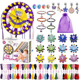 Friendship Bracelet Making kit, Arts and Crafts for Kids Ages 6-12, DIY, Birthday Gifts, Toys for Girls Ages 6 7 8 9 10 11 12 Year Old Kids Travel Activity Set, Friendship DIY Craft Kit