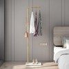 TIEOU Gold Coat Racks, Metal Coat Racks Freestanding with Crossbar