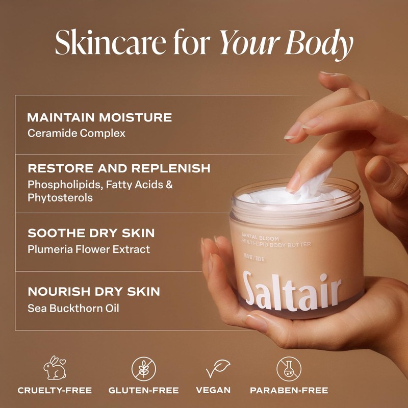 Saltair Multi-Lipid Body Butter - Rich, Nourishing Santal Bloom