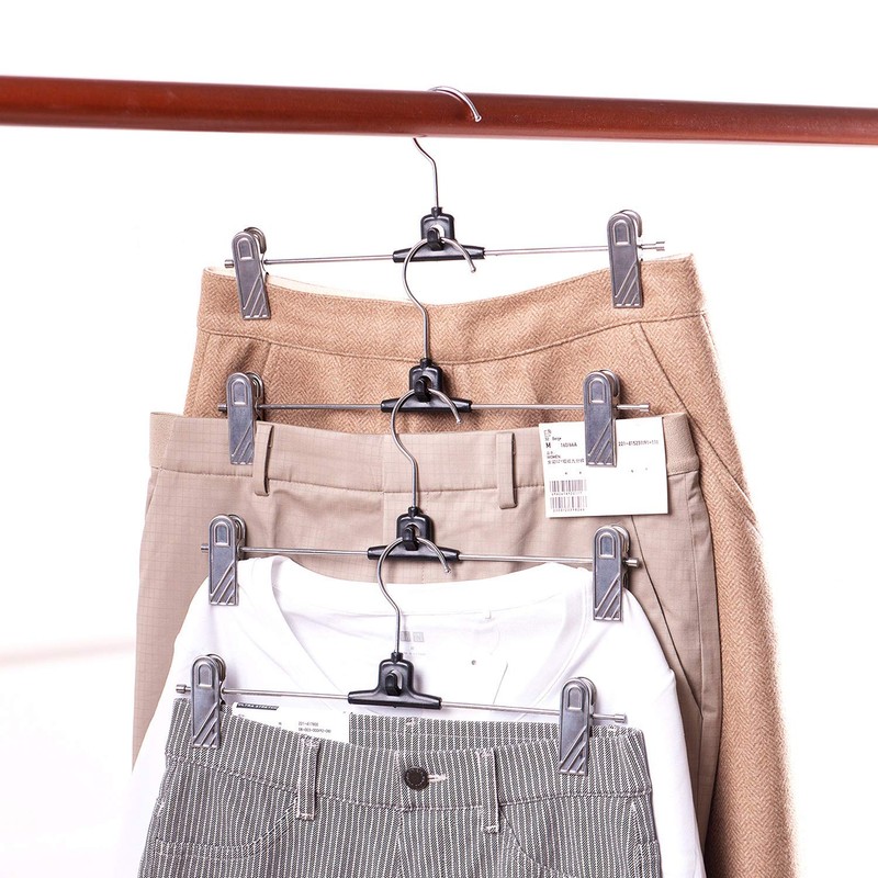 VEHE Pants Hangers Multilayer Stackable Slack Hangers Skirt Hangers with