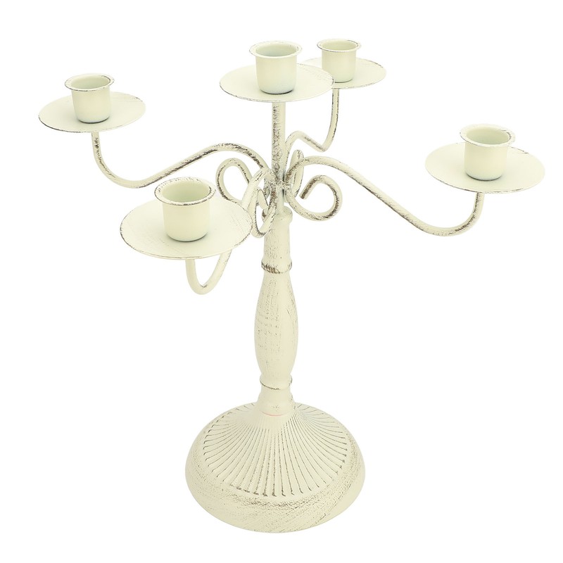 European Style Candelabra 5 Arms Iron Elegant Candle Stick Candelabra
