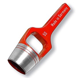 Zodl Design Hole Punch, Diameter 50 mm, Round, High-Strength Tool Steel, Painted Red, Made in Germany