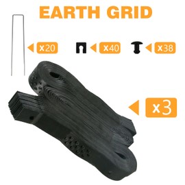 Sunnyglade Sunnyglade 2" Thick Ground Grid 40x4 FT, Gravel Retainer 1880 LBS Per Sq ft, Geo Grid Driveway Stabilization for DIY Patio Walkway Driving RV Parking Slopes and Garden (Black)