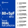 80+5uF 80/5 MFD ±5% 370/440VAC Dual Run Round AC Capacitor