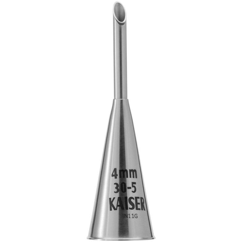 Kaiser 4 mm Stainless Steel Cupcake Filling Nozzle, Seamless &