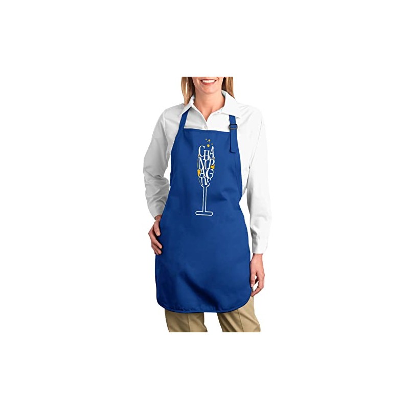 fabulous Premium Kitchen Apron Champagne Party Alcohol Lifestyle Luxury, blue