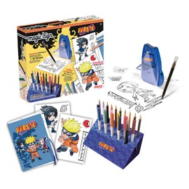 Naruto - Magic Lign - Reproduction Box - Over 100 Illustrations for Projecting and Drawing - Adorable Manga Figures - Learn to Draw - Creative Activity - From 7 Years