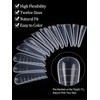 EBANKU 120 Pieces Clear Dual Nail System Mould Acrylic Coffin