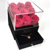 Kylin Glory Forever Roses with Rose Gold Necklace for Delivery