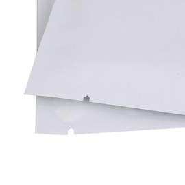 100 Premium Colored Mylar Foil Heat Sealable Bags 9x13cm (3.5x5.1) ... (White) by QQ Studio