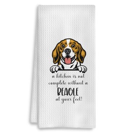 COWEB Beagle Dog Kitchen Towels, Beagle Gifts for Women, Dog Mom Gifts, Dog Dish Towels for Kitchen, Dog Kitchen Towels for Dog Lovers, Dog Kitchen Bathroom Decor, 16x24 Inches