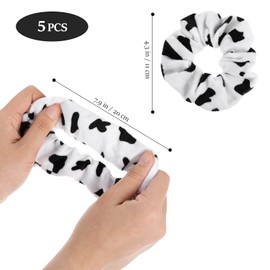 ABOOFAN 5Pcs Cow Hair Ropes Velvet Elastic Scrunchie Hair Bands Elastic Hair Scrunchie Headwear for Girls Women