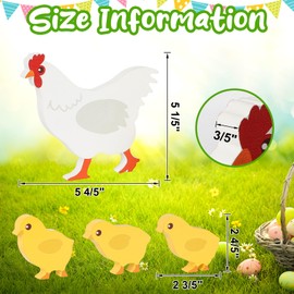 COCHIE Cute Wooden Chickens Decorations Indoor, Spring Farmhouse Chicks Blocks Tiered Tray Decor, Funny Wood Chicken for Home Table Desk Door Shelf (Set of 4)