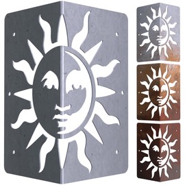 Starby COR-Ten DIY Sun and Moon Raised Bed Garden Corner Brackets - Premium Heavy-Duty Weathering Steel -Set of Four 8” Lawn & Garden Designer Series