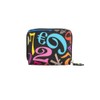 Frank Miura Wallet, Round Zipper, Men's, Women's, Big Money (Rainbow-Black)